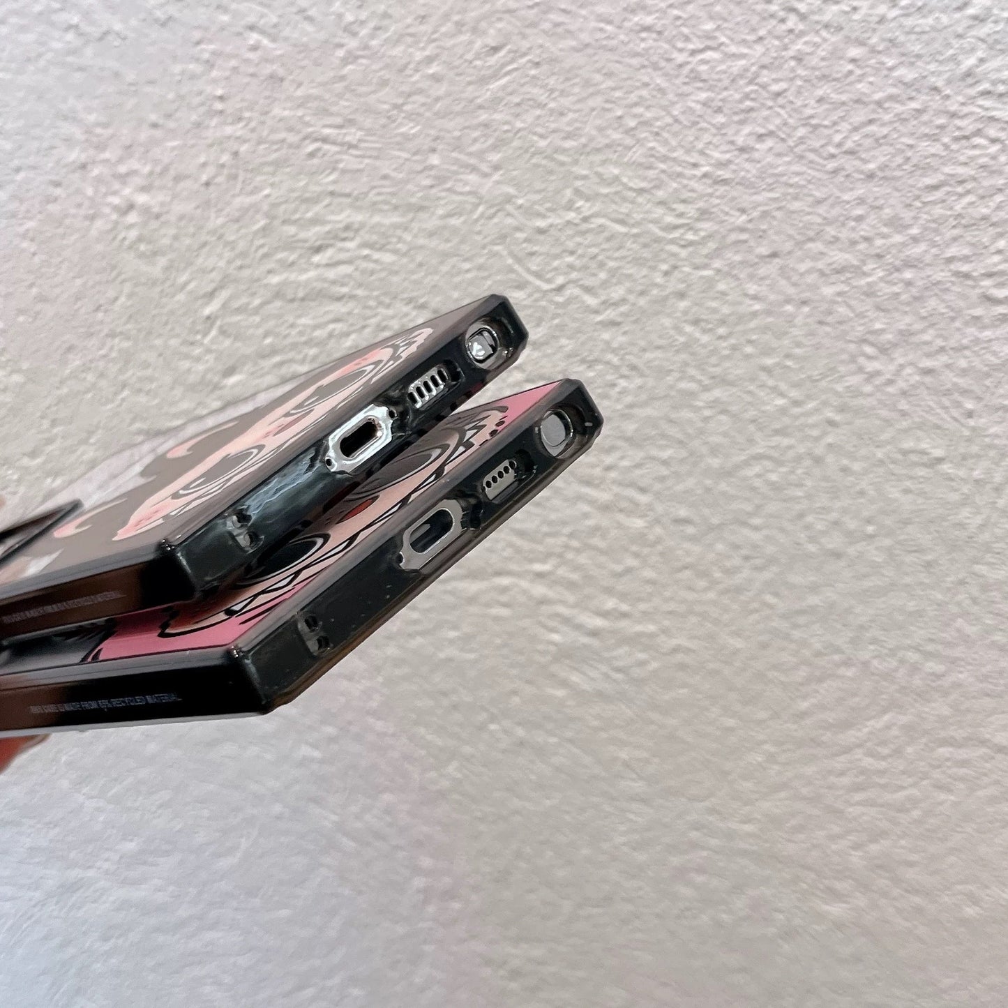 Cute Cartoon Labubu | Big Head Pink Brown - Phone Case Samsung Galaxy S25 S24 S23 S22 Ultra