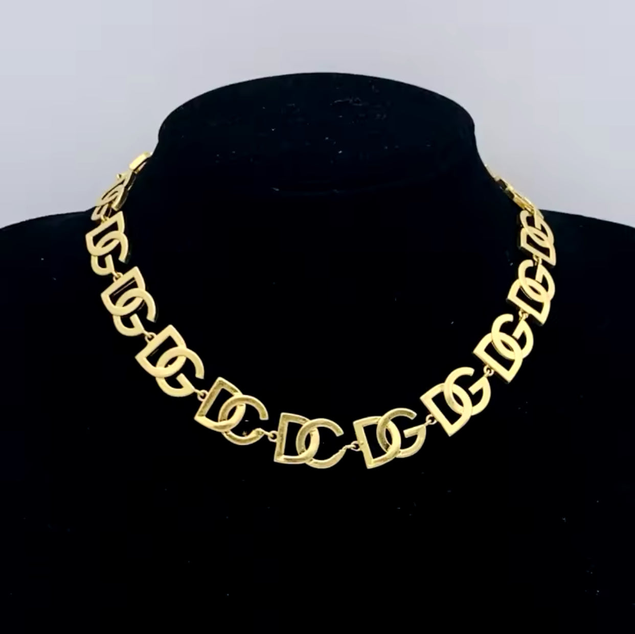 Small DG Letters Necklace
