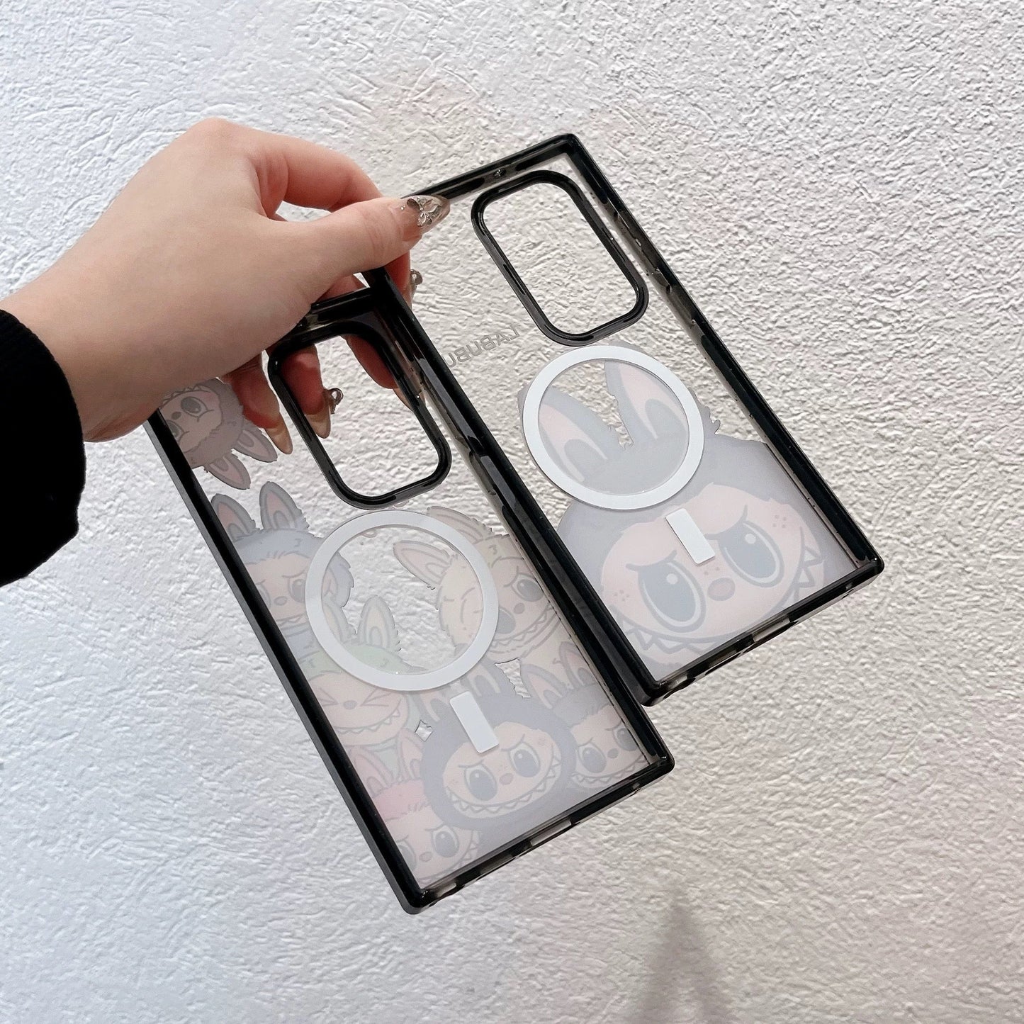 Cute Cartoon Labubu | Outing Sleeping - Phone Case Samsung Galaxy S25 S24 S23 S22 Ultra