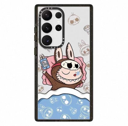 Cute Cartoon Labubu | Outing Sleeping - Phone Case Samsung Galaxy S25 S24 S23 S22 Ultra