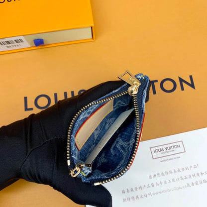 Luxury  Monogram Coin Pouch – Stylish & Compact Keychain Wallet