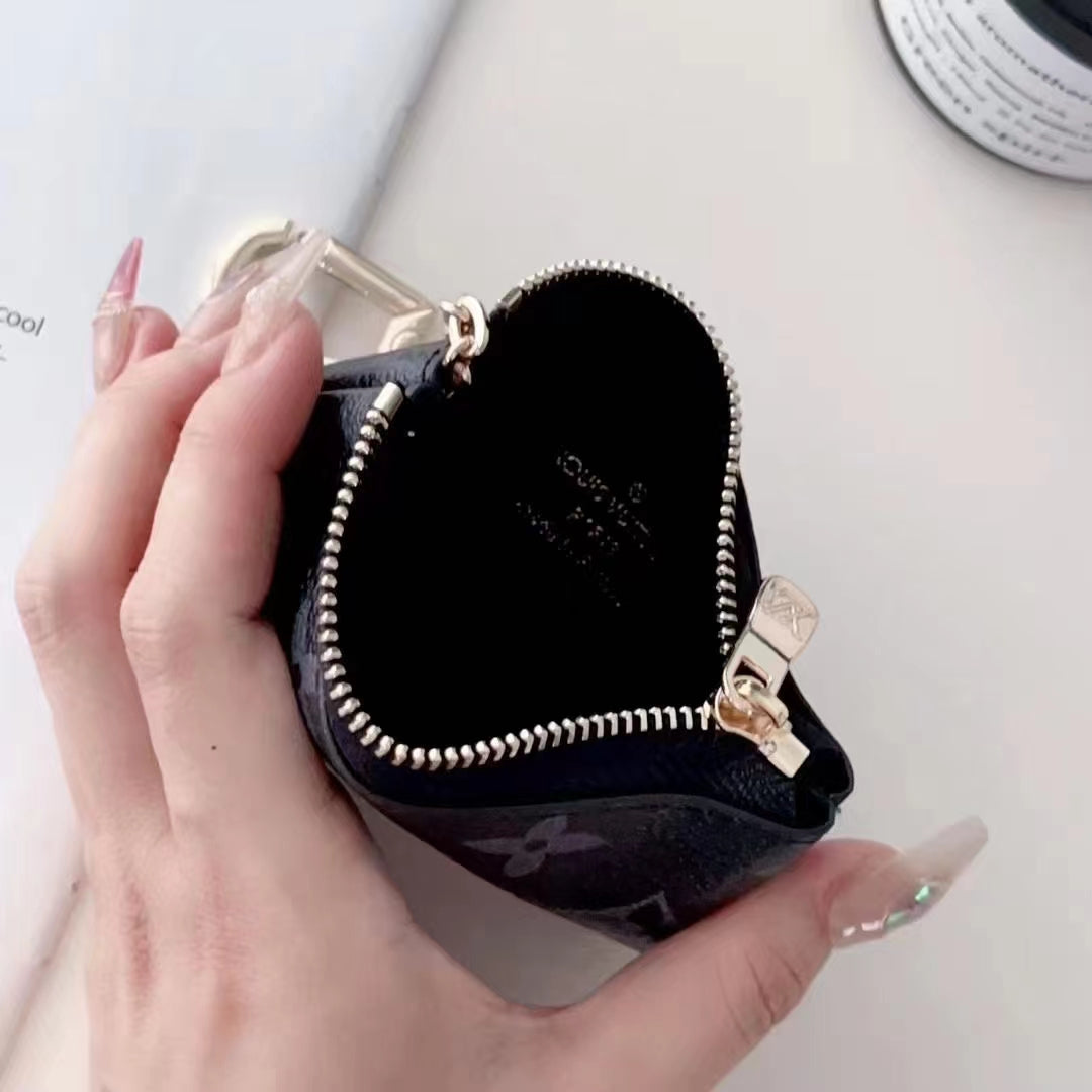 Luxury Lou-Inspired Monogram Coin Pouch Collection with Chain Clip