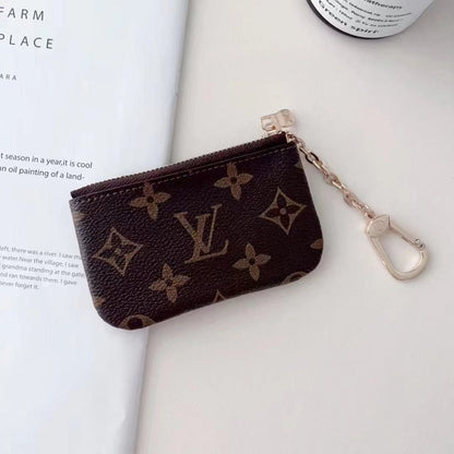 Luxury Lou-Inspired Monogram Coin Pouch Collection with Chain Clip