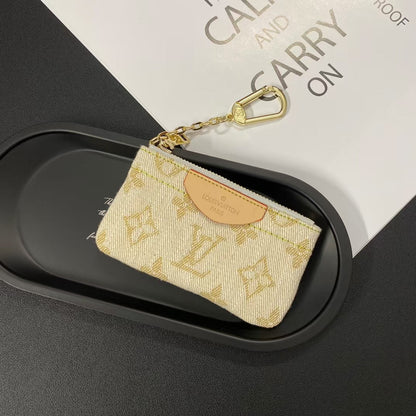 Luxury  Monogram Coin Pouch – Stylish & Compact Keychain Wallet