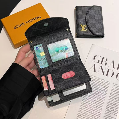 Luxury Lou & GG-Inspired Monogram Compact Wallet Collection