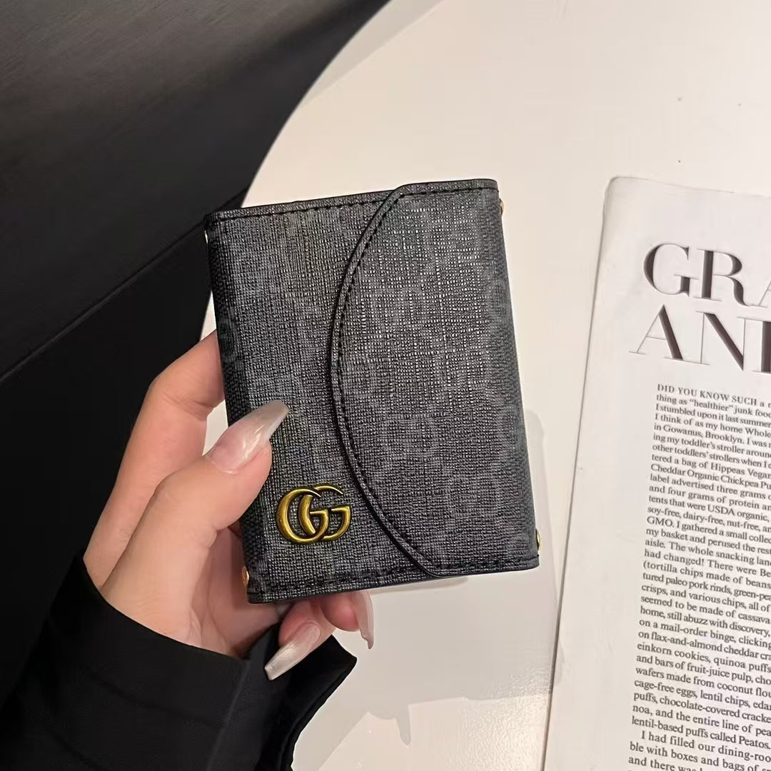 Luxury Lou & GG-Inspired Monogram Compact Wallet Collection