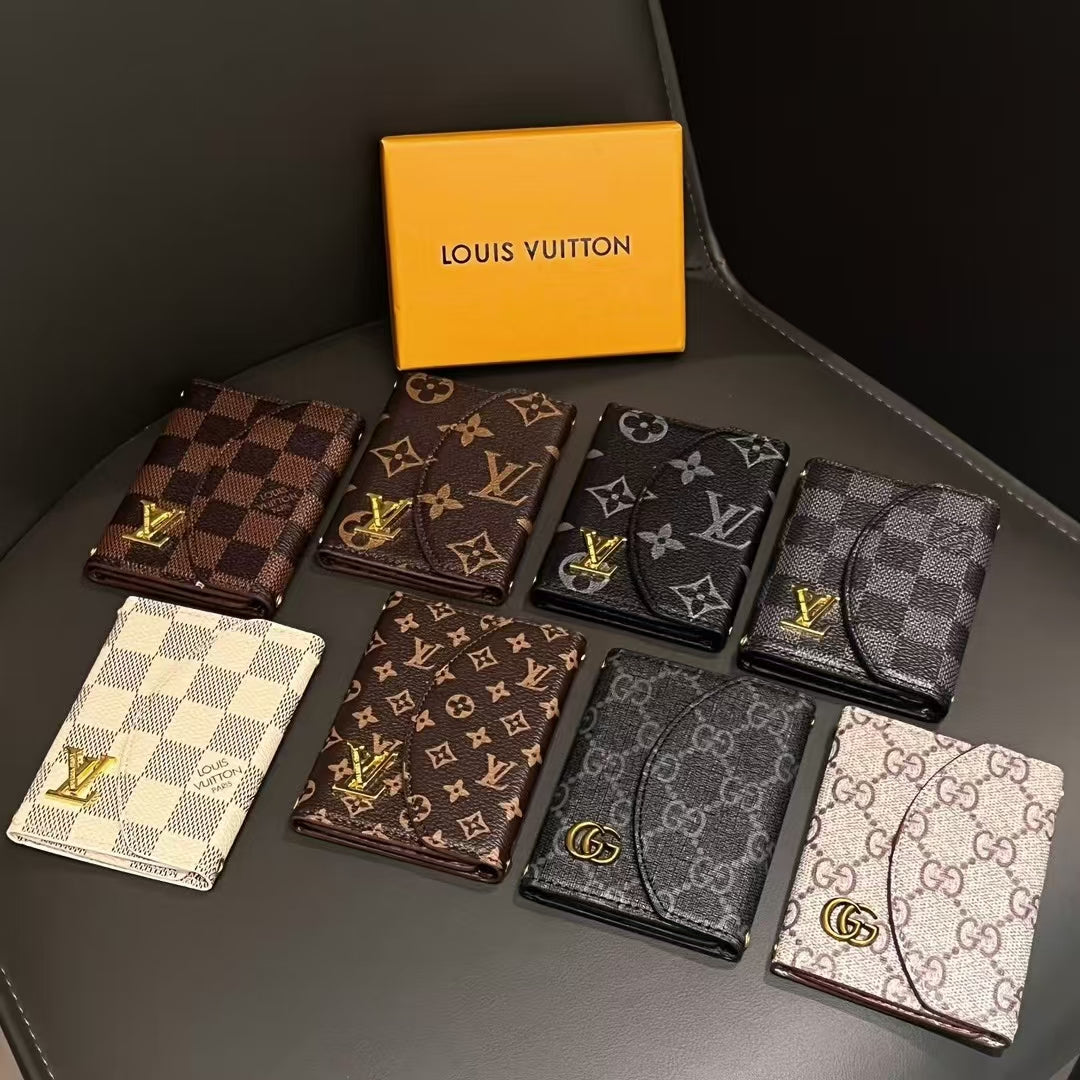 Luxury Lou & GG-Inspired Monogram Compact Wallet Collection