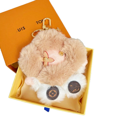 Fluffy Cute Sunflower Plush Keychain