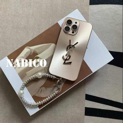 Elegant Letter Shine x Mono iPhone Case With Chain