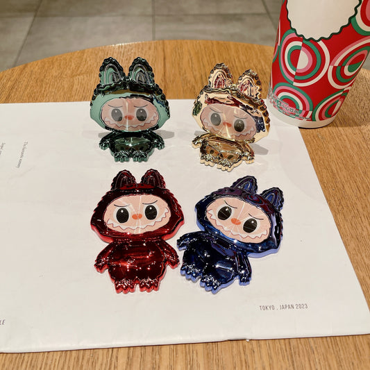 Labubu Style Rotating Mirror Phone Stand – Cute, Functional, and Portable