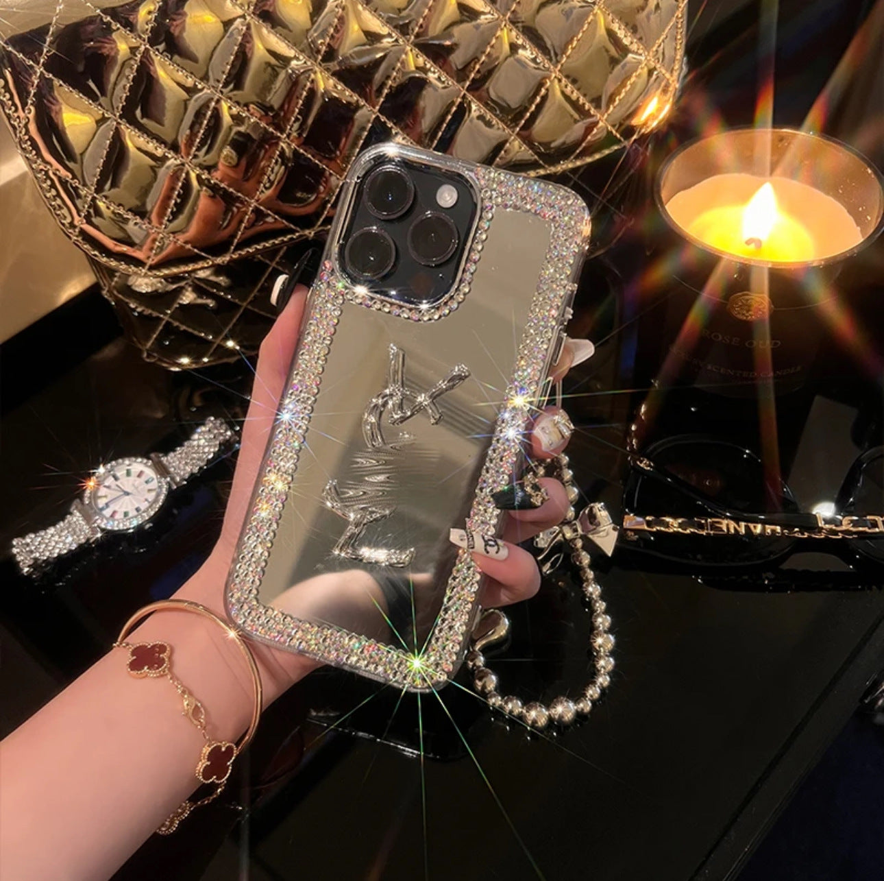 Glamorous Beauty Mirror iPhone Case – Makeup & Style On the Go!