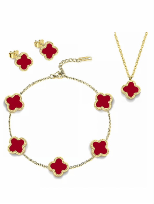 Bracelet  with gold plated flower design