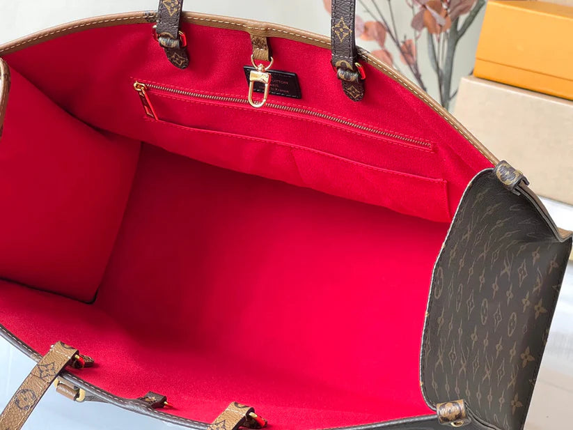 Luxe Monogram Leather Tote Bag