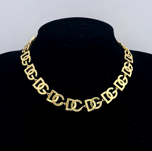 Small DG Letters Necklace