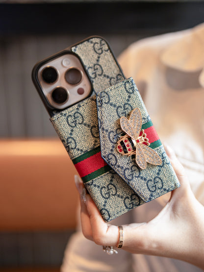 GG Advanced Crossbody iPhone Case with Card Holder & Shoulder Strap