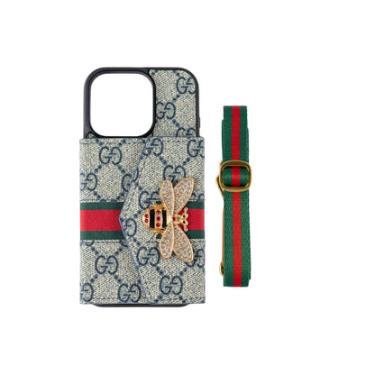 GG Advanced Crossbody iPhone Case with Card Holder & Shoulder Strap