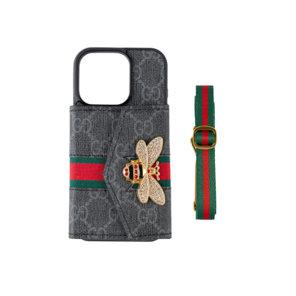 GG Advanced Crossbody iPhone Case with Card Holder & Shoulder Strap