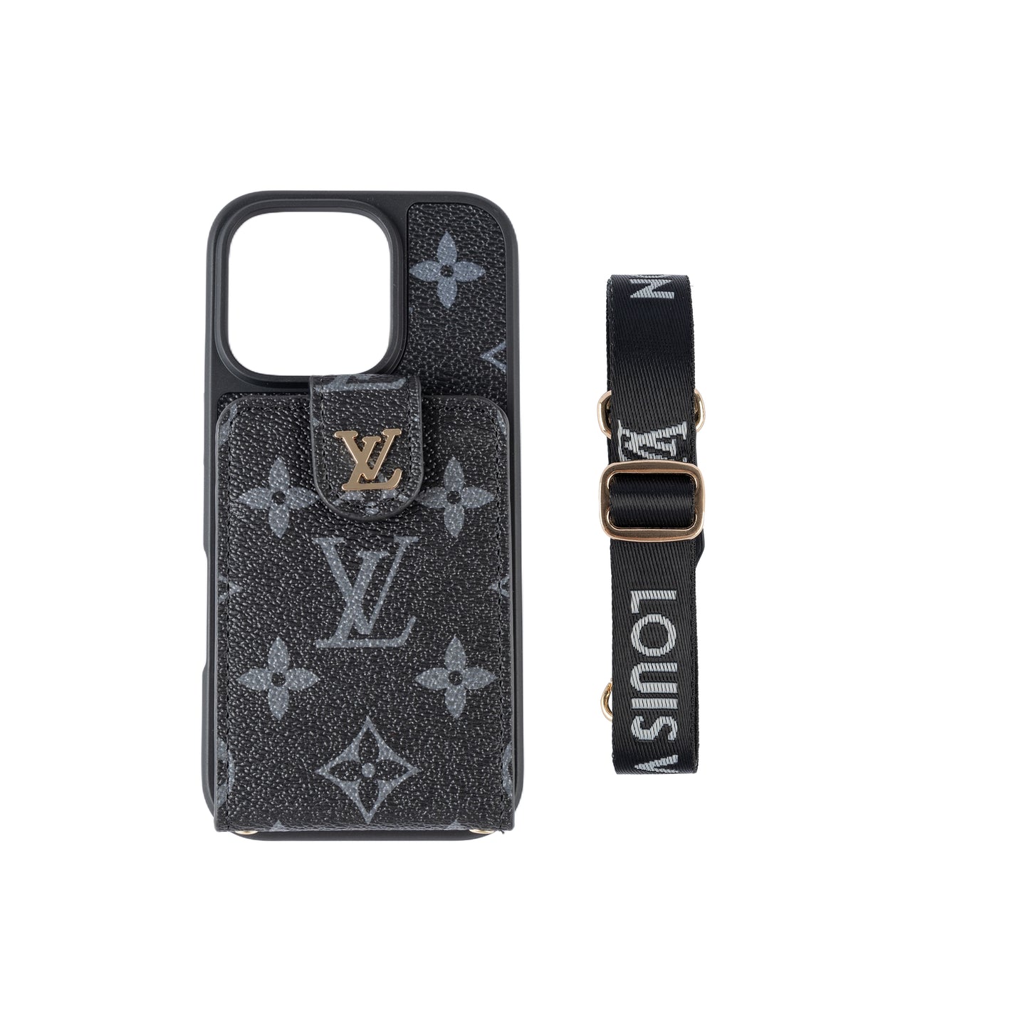 Luxury Crossbody iPhone Case with Card Holder & Strap