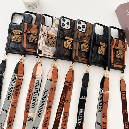 Lou Brown Crossbody Chain iPhone Case