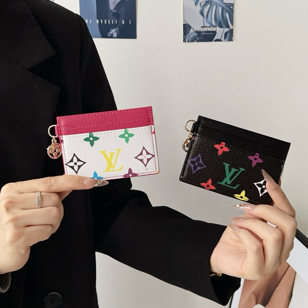 Luxury Elegant Multi-Color Leather Card Holder
