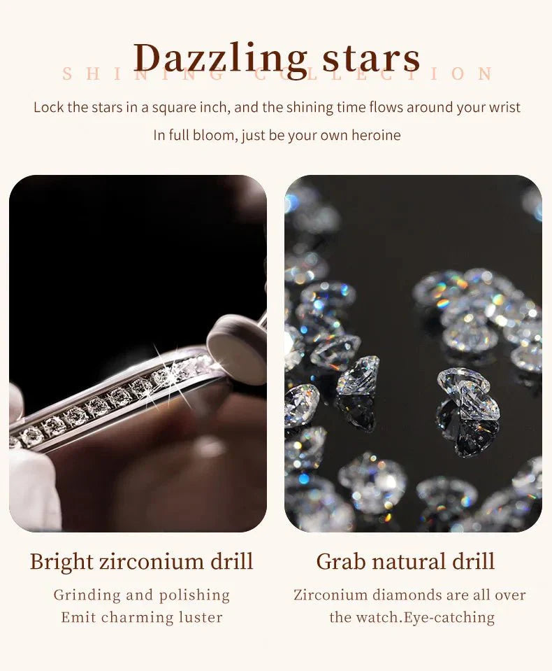 Diamond Éclat - Luxe Roman Dial Quartz Watch