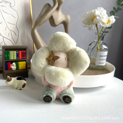 Cute Sunflower Plush Keychain – Vivian Doll Bag Charm for Women, Car & Backpack Decoration