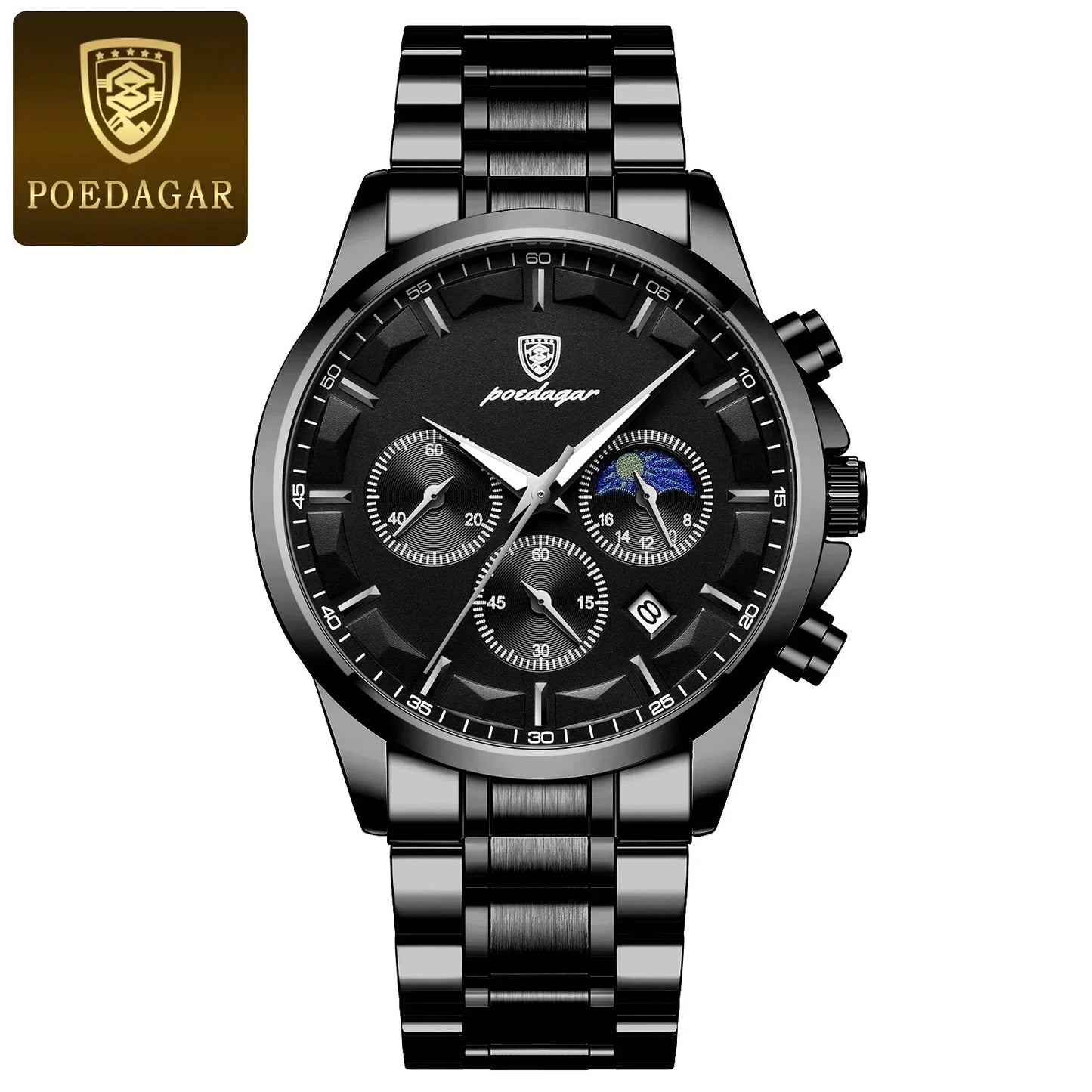 Poedagar ChronoLuxe Sport – Luxury Chronograph Quartz Watch