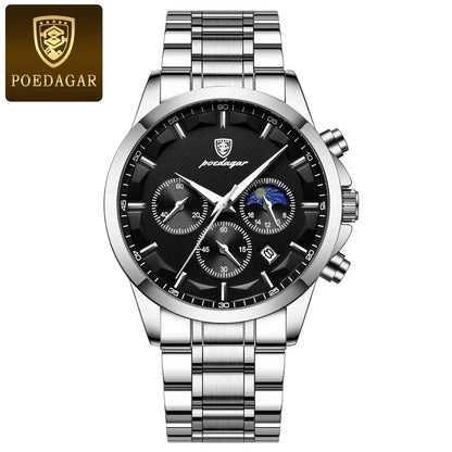 Poedagar ChronoLuxe Sport – Luxury Chronograph Quartz Watch