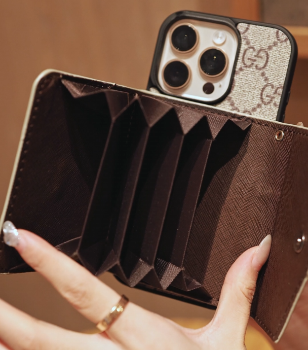 GG Advanced Crossbody iPhone Case with Card Holder & Shoulder Strap